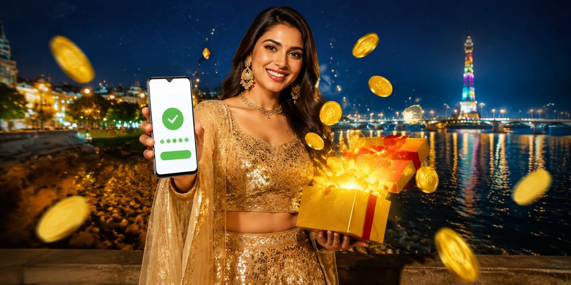 Mobile phone showing UPI payment app interface for online deposits